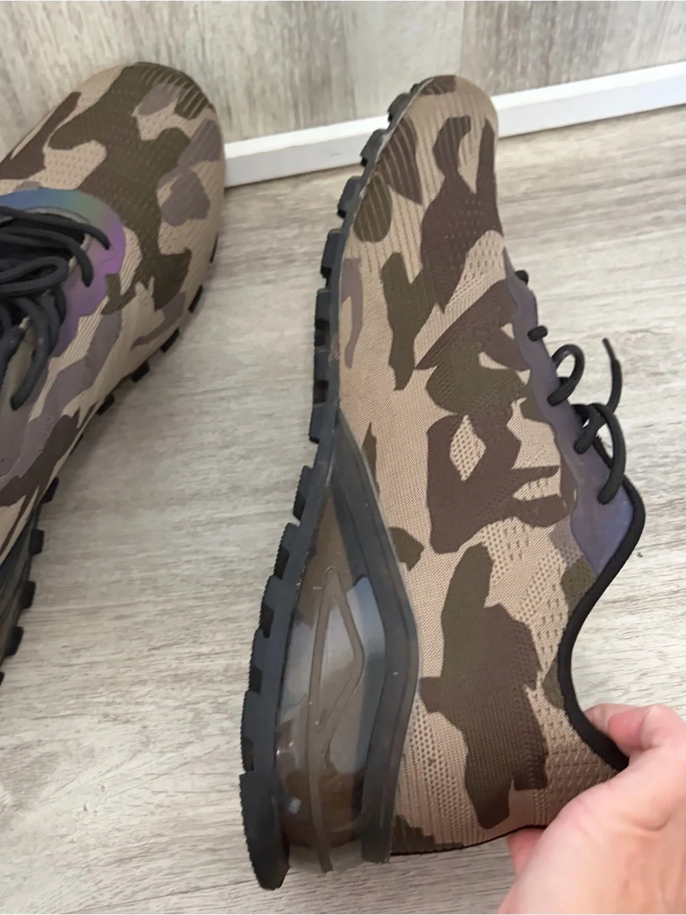 Kricely camouflage trail running shoes Men 48 Hiking Nature Sneaker